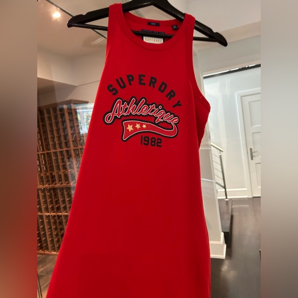 SuperDry pacific bodycon dress in red with racerback (size medium) - Picture 5 of 5